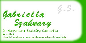 gabriella szakmary business card
