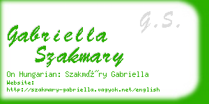gabriella szakmary business card